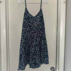 Lucky Brand Navy Tiered Floral Dress